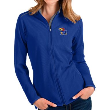sorry, Antigua Women's Kansas Jayhawks Blue Glacier Full-Zip Jacket is currently out of stock