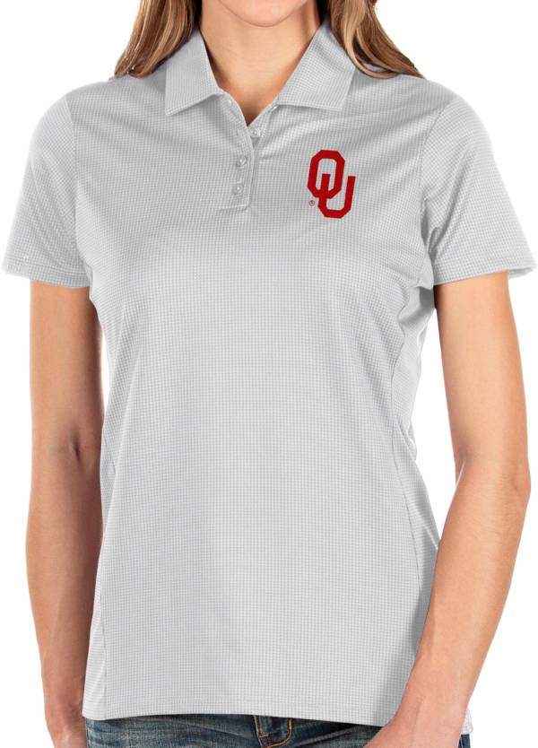 Antigua Women's Oklahoma Sooners Balance White Polo