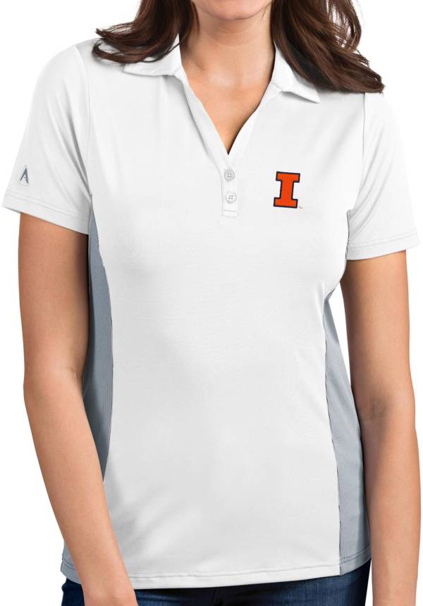 Antigua Women's Illinois Fighting Illini Venture White Polo