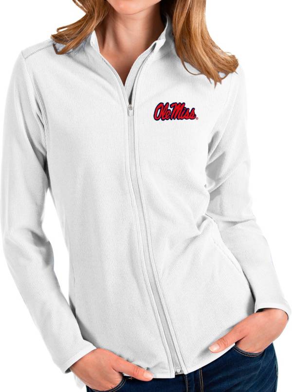 Antigua Women's Ole Miss Rebels Glacier Full-Zip White Jacket