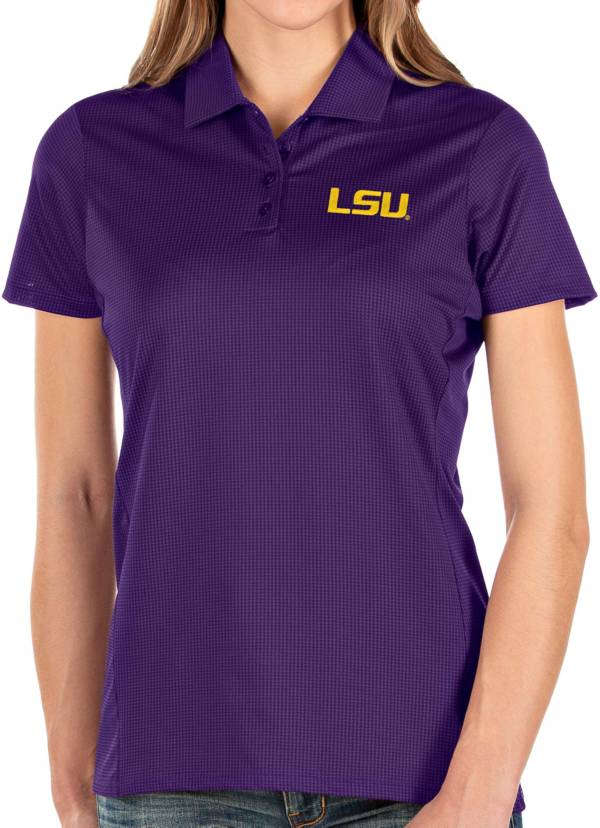 Antigua Women's LSU Tigers Purple Balance Polo