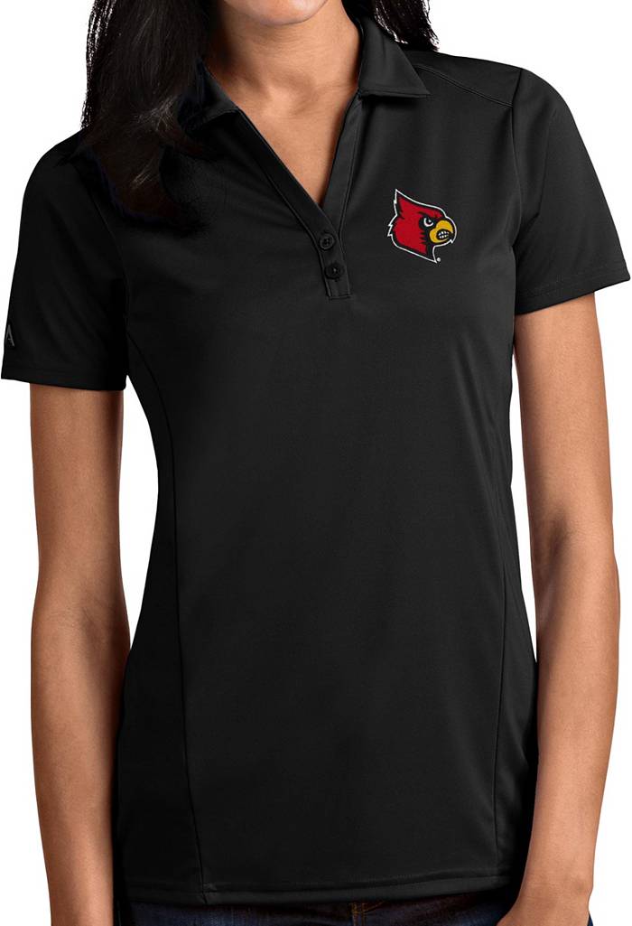 Antigua Women's Louisville Cardinals Tribute Performance Black Polo, Large | Cyber Monday Deal