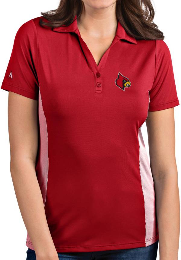 Antigua Women's Louisville Cardinals Cardinal Red Venture Polo