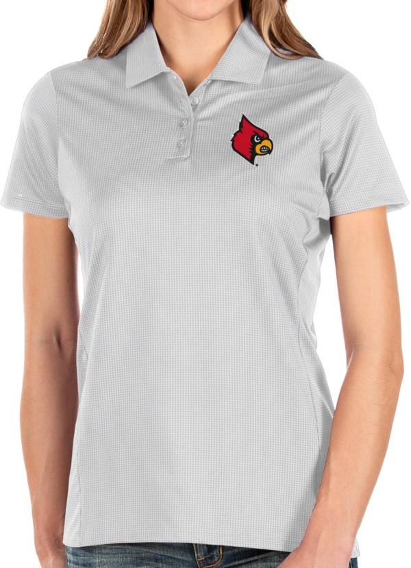 Antigua Women's Louisville Cardinals Balance White Polo