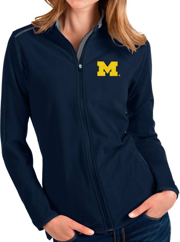 Antigua Women's Michigan Wolverines Blue Glacier Full-Zip Jacket product image