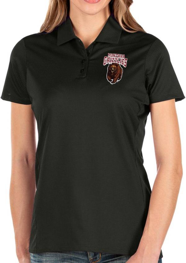 Antigua Women's Montana Grizzlies Balance Black Polo