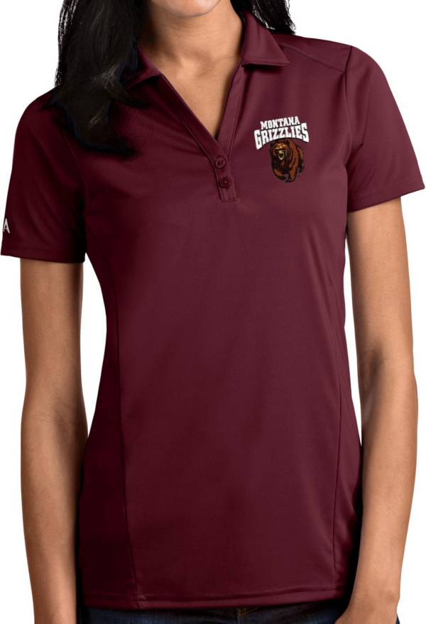 Antigua Women's Montana Grizzlies Maroon Tribute Performance Polo