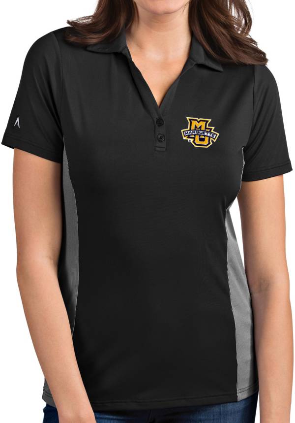 Antigua Women's Marquette Golden Eagles Grey Venture Polo