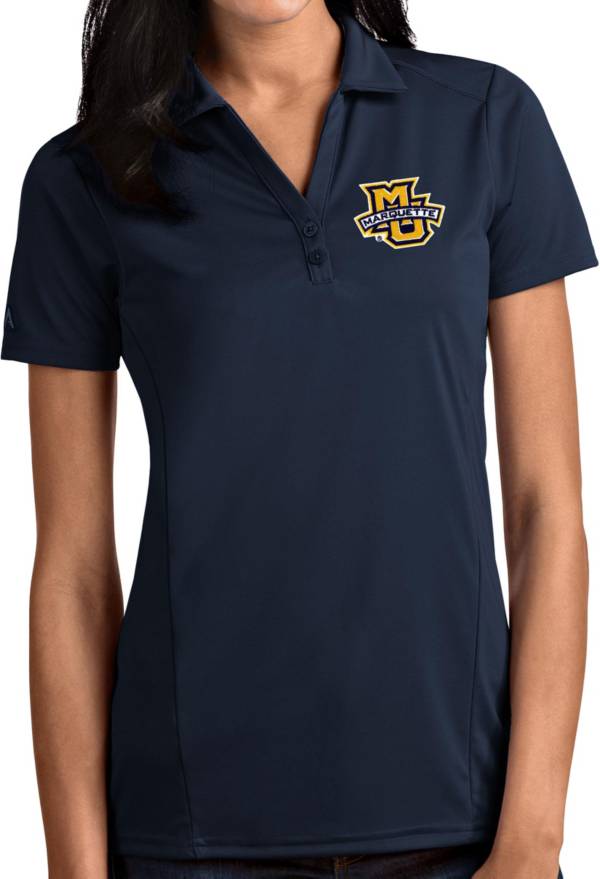 Antigua Women's Marquette Golden Eagles Blue Tribute Performance Polo