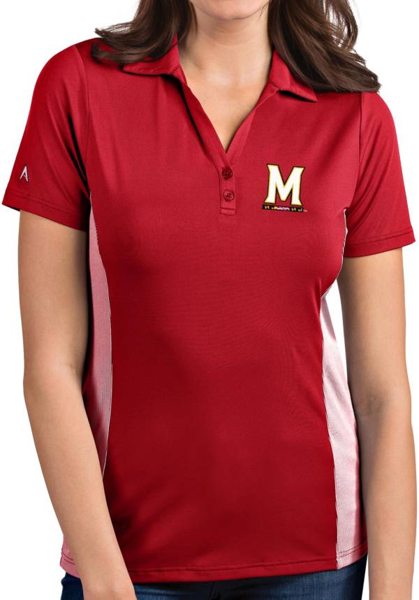 Antigua Women's Maryland Terrapins Red Venture Polo