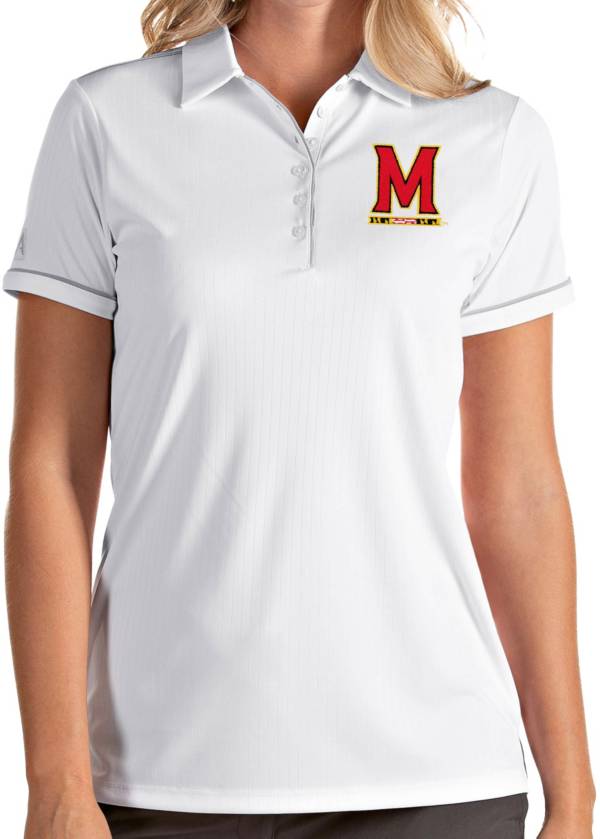 Antigua Women's Maryland Terrapins Salute Performance White Polo product image