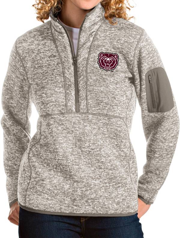 Antigua Women's Missouri State Bears Oatmeal Fortune Pullover Jacket product image