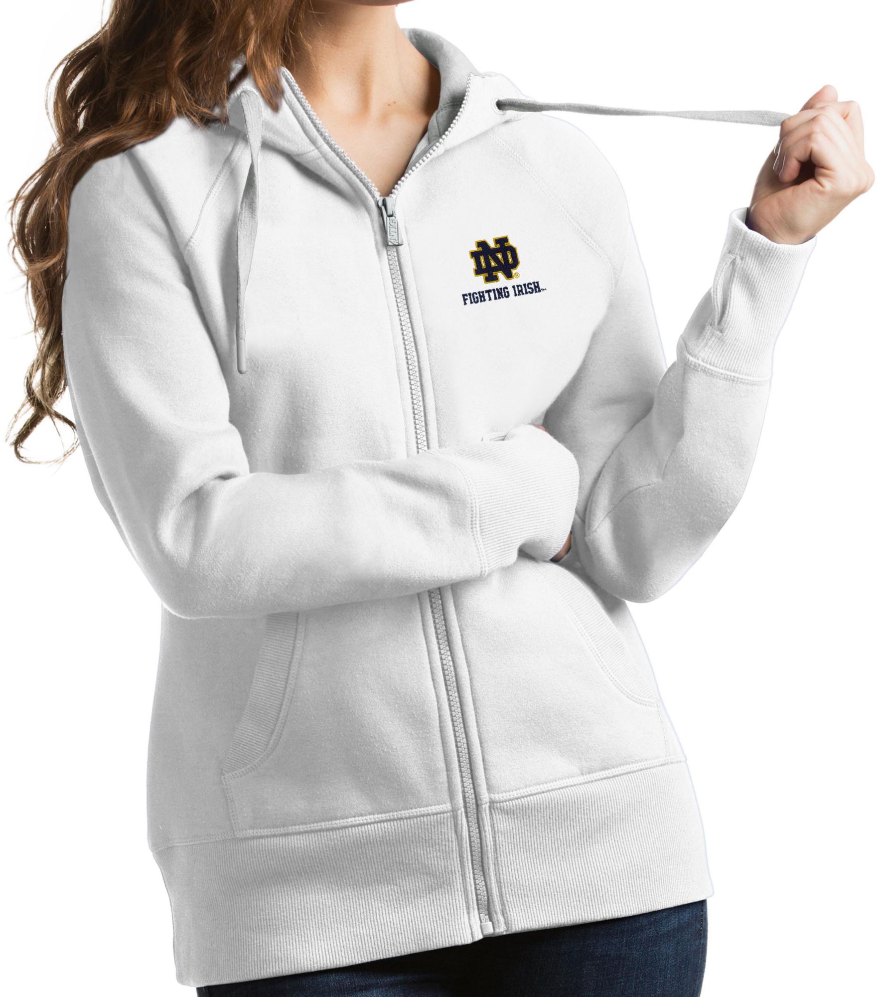 notre dame women's zip up hoodie