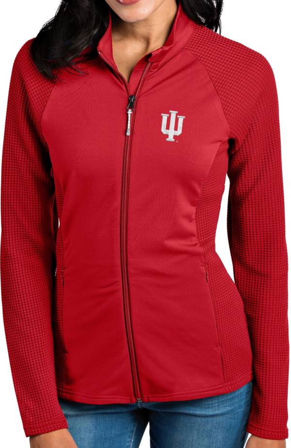 Antigua Women's Indiana Hoosiers Crimson Sonar Full-Zip Performance Jacket