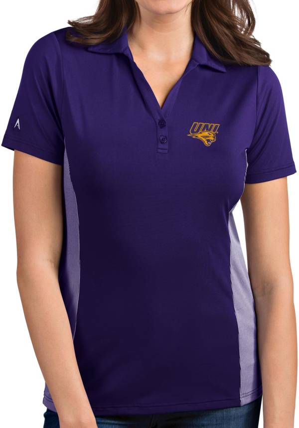 Antigua Women's Northern Iowa Panthers Purple Venture Polo