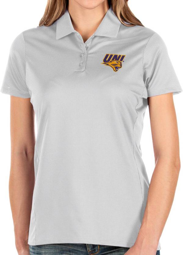 Antigua Women's Northern Iowa Panthers Balance White Polo