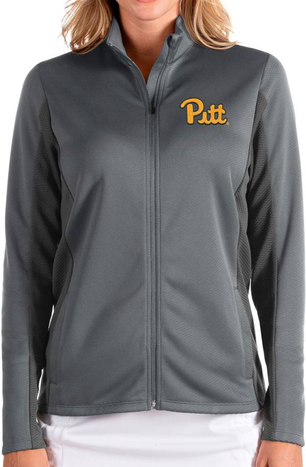 Antigua Women's Pitt Panthers Grey Passage Full-Zip Jacket product image