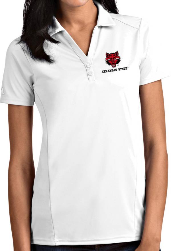 Antigua Women's Arkansas State Red Wolves White Tribute Performance Polo product image