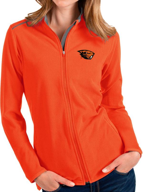 Antigua Women's Oregon State Beavers Orange Glacier Full-Zip Jacket