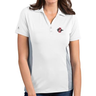 sorry, Antigua Women's San Diego State Aztecs White Venture Polo is currently out of stock