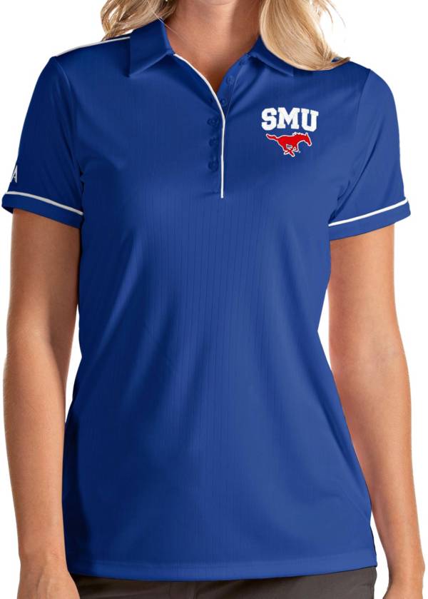 Antigua Women's Southern Methodist Mustangs Blue Salute Performance Polo product image