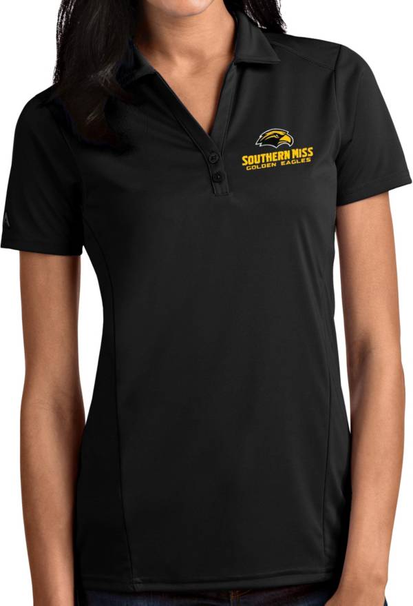 Antigua Women's Southern Miss Golden Eagles Tribute Performance Black Polo product image