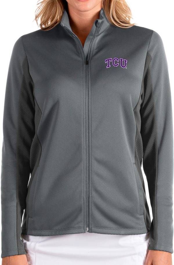 Antigua Women's TCU Horned Frogs Grey Passage Full-Zip Jacket product image