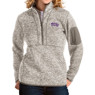 sorry, Antigua Women's TCU Horned Frogs Oatmeal Fortune Pullover Jacket is currently out of stock