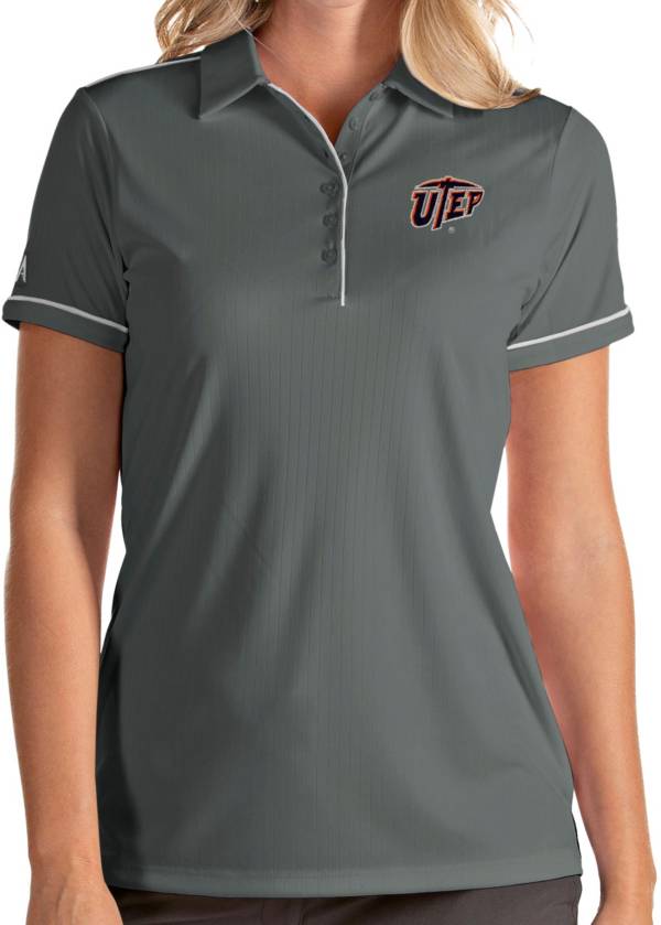 Antigua Women's UTEP Miners Grey Salute Performance Polo product image