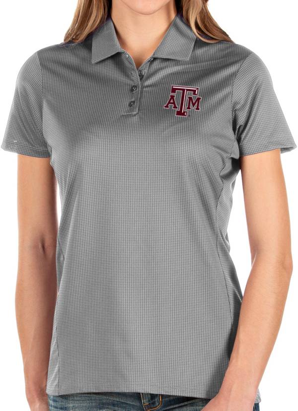 Antigua Women's Texas A&M Aggies Grey Balance Polo