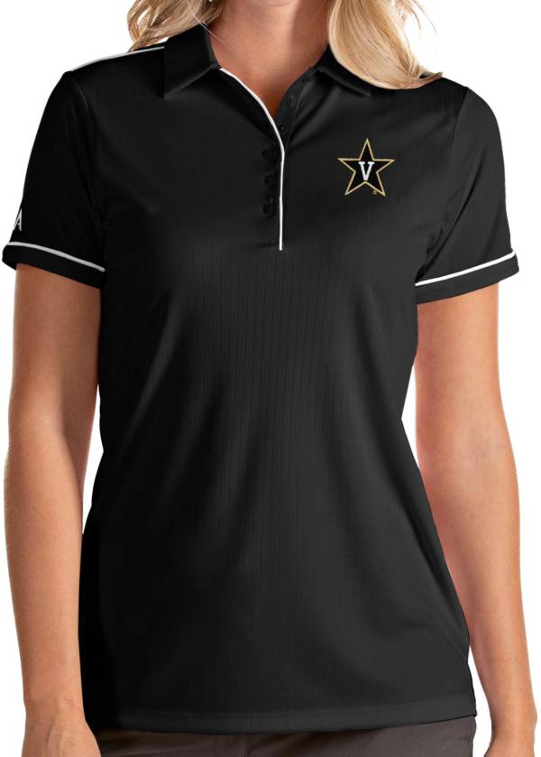 Antigua Women's Vanderbilt Commodores Salute Performance Black Polo