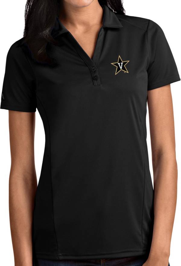 Antigua Women's Vanderbilt Commodores Tribute Performance Black Polo