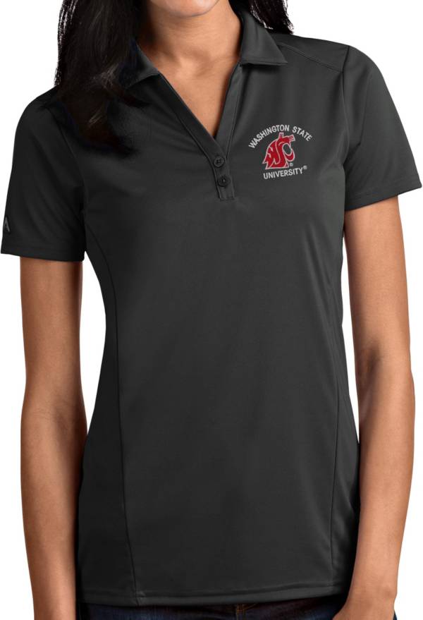 Antigua Women's West Virginia Mountaineers Grey Tribute Performance Polo product image