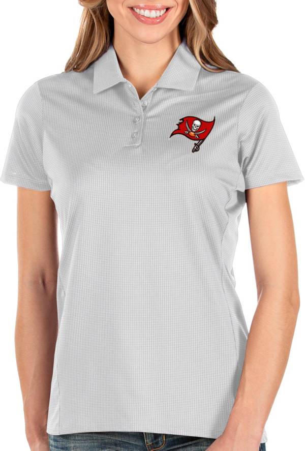 Antigua Women's Tampa Bay Buccaneers Balance White Polo