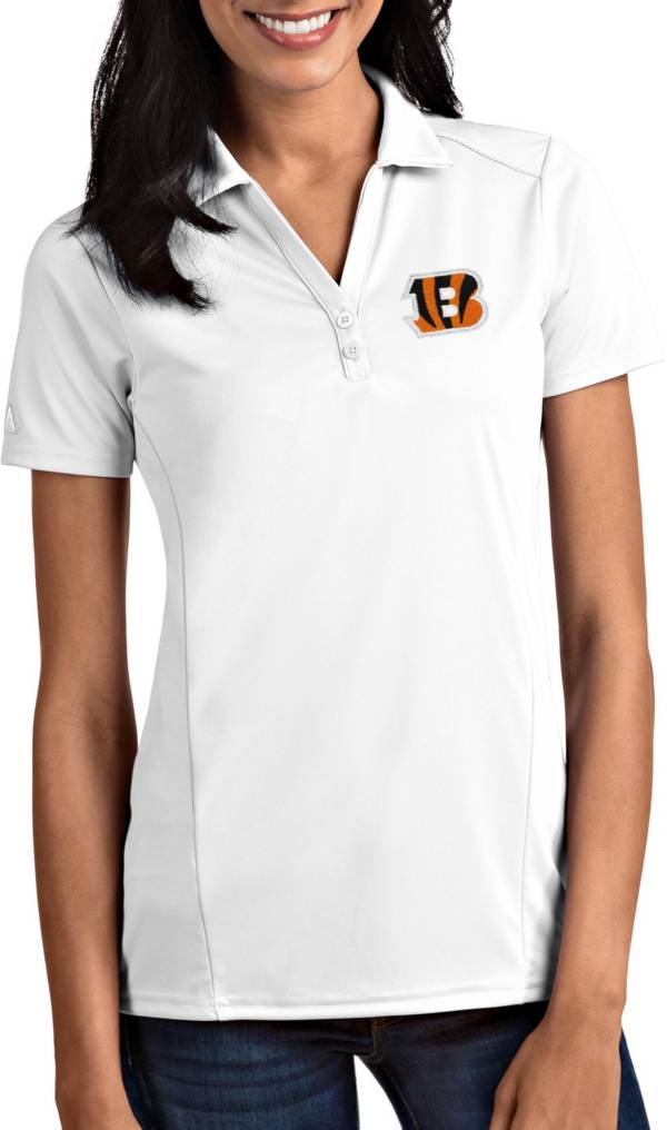 Antigua Women's Cincinnati Bengals Tribute White Polo product image