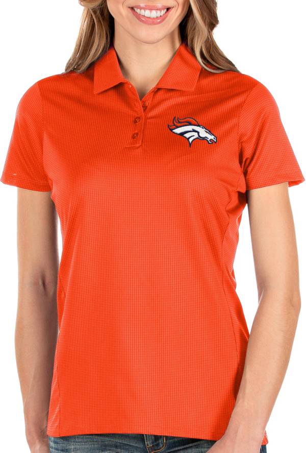 Antigua Women's Denver Broncos Balance Orange Polo