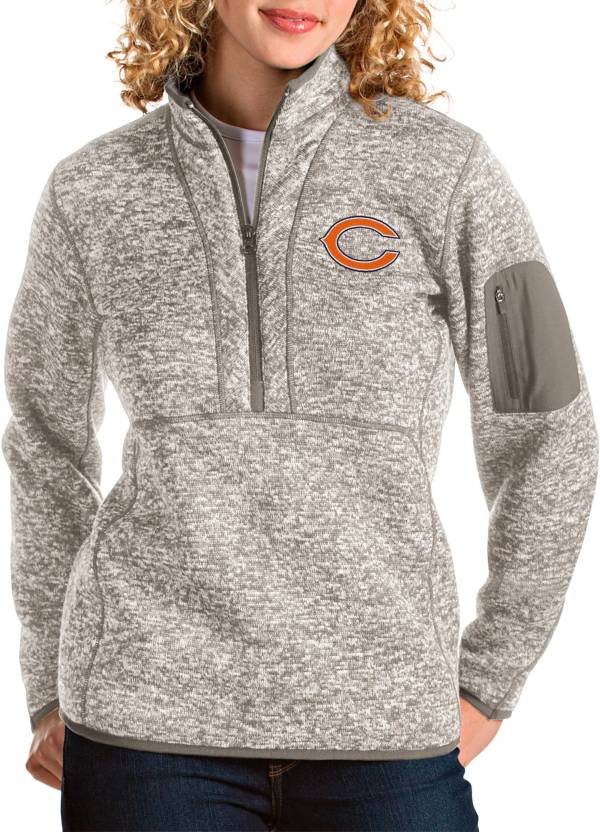 Men's Antigua Navy Chicago Bears Victory Quarter-Zip Pullover Top