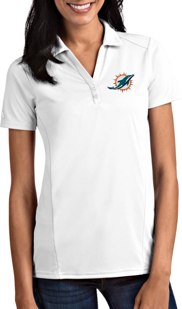 Miami Dolphins Antigua Tribute Polo - Charcoal