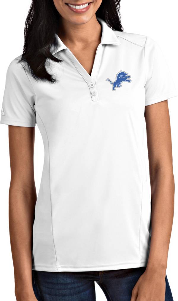 Detroit Lions Antigua Deliver Button-Down Polo - Gray/Black