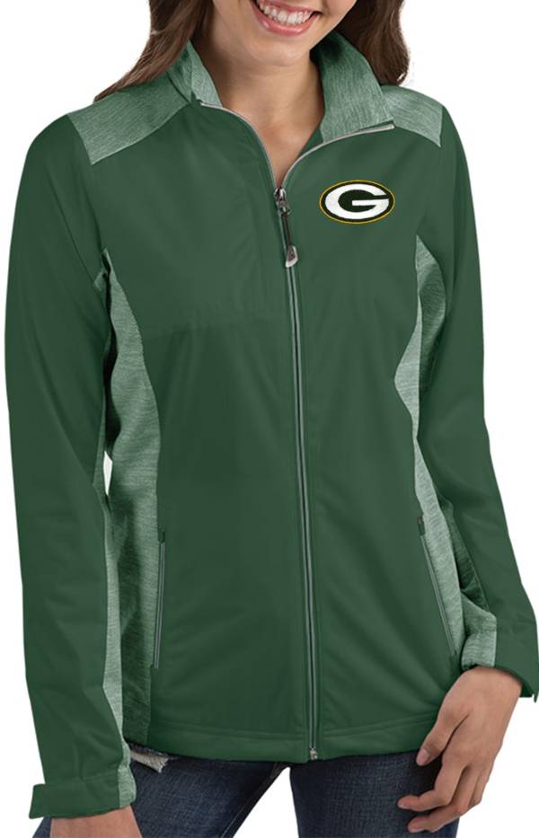 Antigua Women's Green Bay Packers Revolve Green Full-Zip Jacket