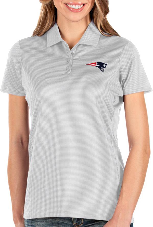 Antigua Women's New England Patriots Balance White Polo