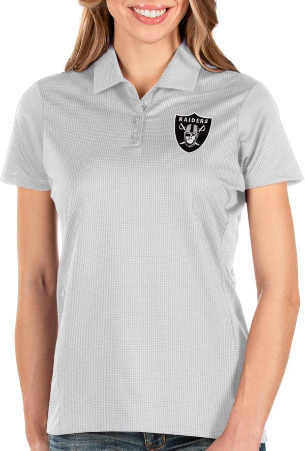 Antigua Women's Las Vegas Raiders Balance White Polo