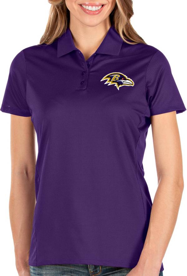 Antigua Men's Baltimore Ravens Balance Purple Polo