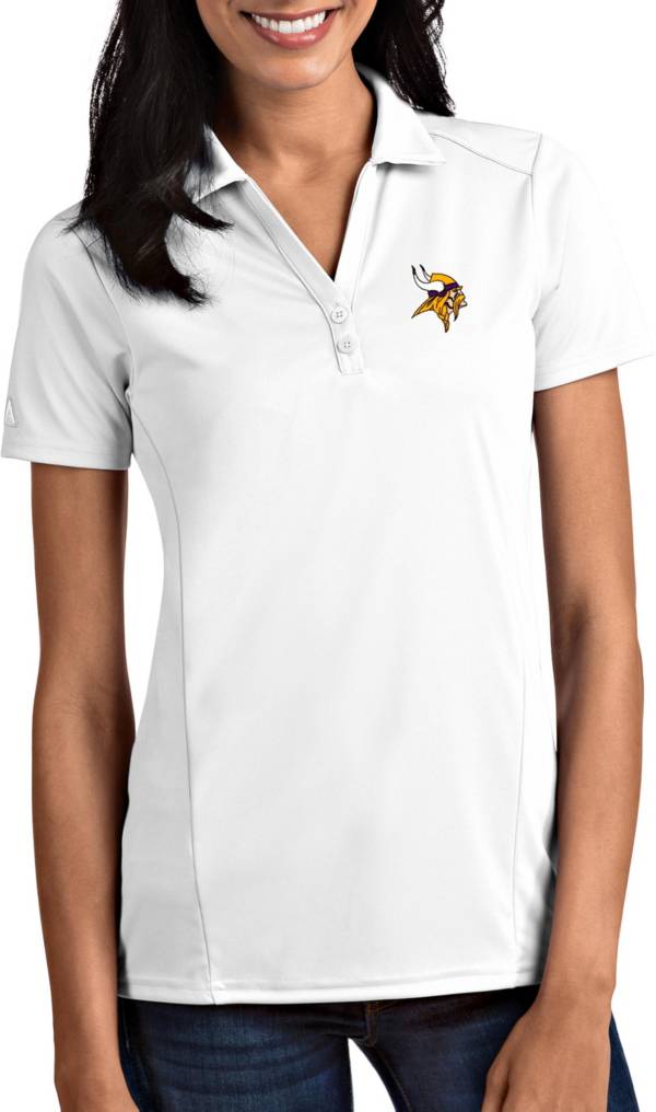 Men's Antigua White Minnesota Vikings Spark Polo