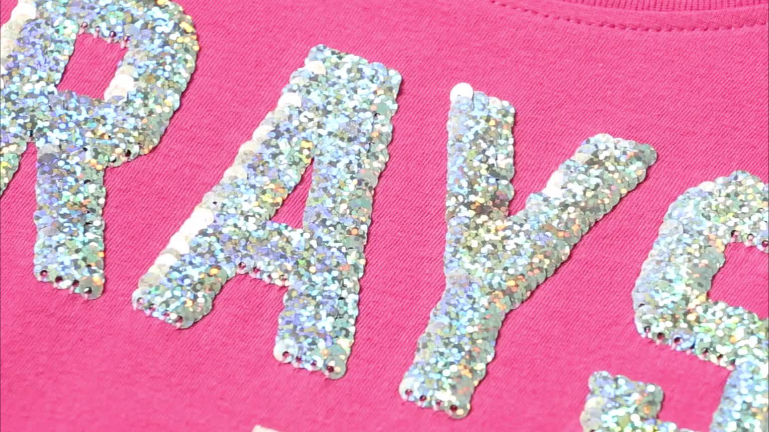 New Era Youth Girls' Pittsburgh Pirates Pink Flip Sequins T-Shirt product