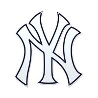 New York Yankees Steel Street Sign with logo-pinstripe Alley W/Ny Logo 36 W x 6 H