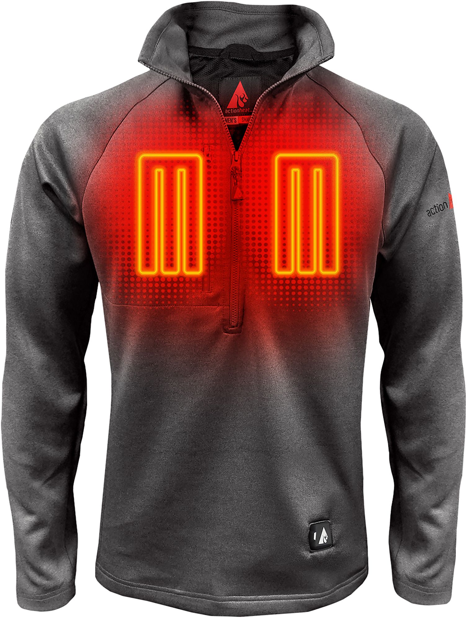 ActionHeat Mens 5V Battery Heated Half Zip Sweatshirt product image
