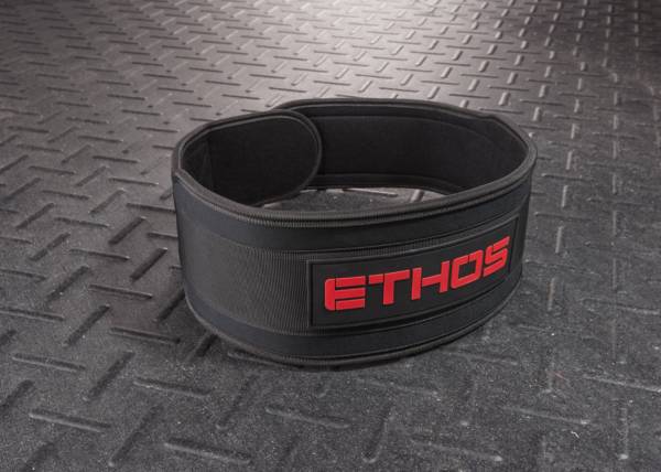 Weight Training Belt with Dual Nylon Closure - Black - Decathlon