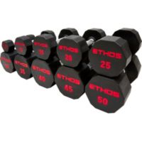 Deals on ETHOS Rubber Hex Dumbbell 5 lbs