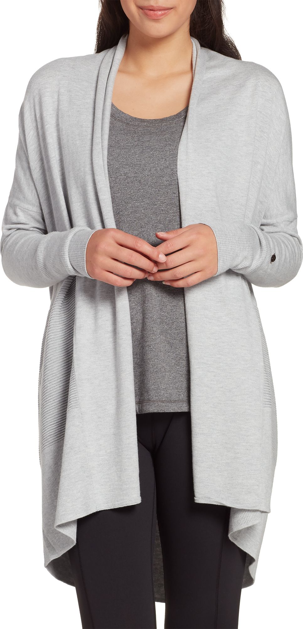 gray cardigan